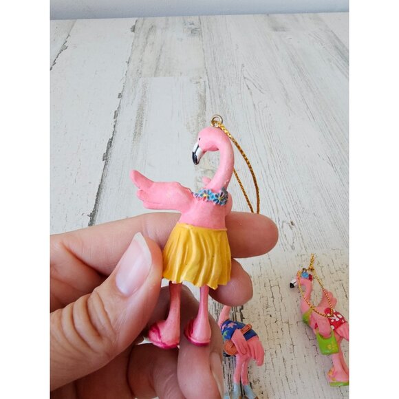 Mini flamingo bird ornament summer hula tropical - Picture 4 of 9
